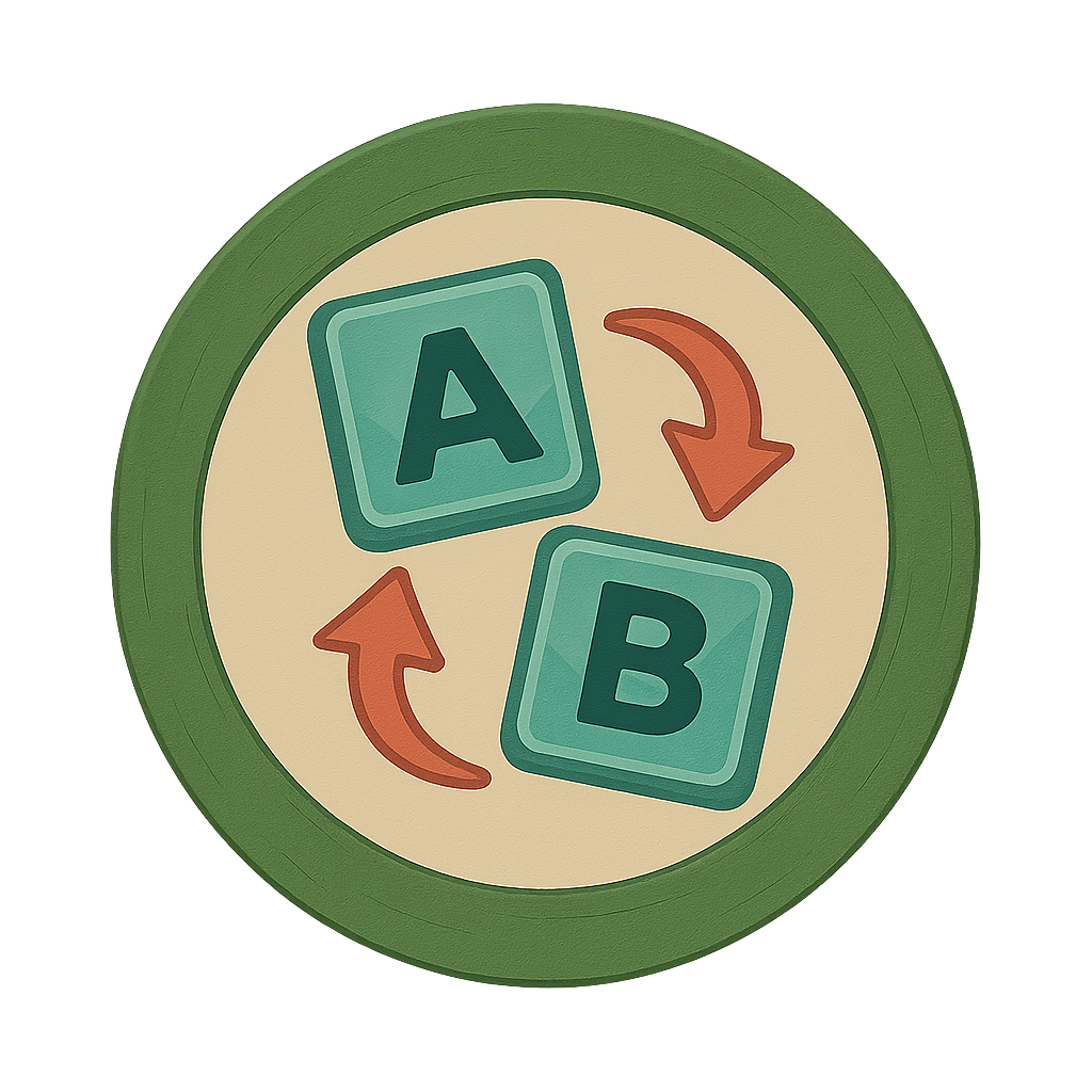 WILDCARD – Swap any two letters